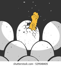 Chicken Egg Cartoon Vector illustration
