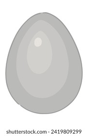 Chicken egg clipart. Spring time doodle. Vector illustration in cartoon style isolated on white.