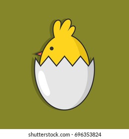 Chicken egg design illustration