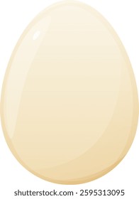 Chicken egg. Easter white egg. Cartoon style egg