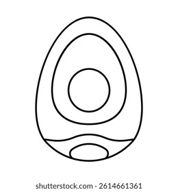 chicken egg farm food line icon vector. chicken egg farm food sign. isolated contour symbol black illustration