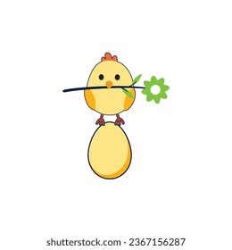 Chicken and egg farming logo or Chicken egg green leaf logo design vector template