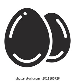 Chicken egg flat vector icon for apps and websites