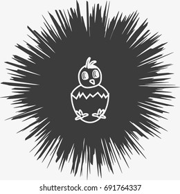 chicken in the egg, icon