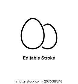 chicken egg icon designed in outline style in food and drink icon theme