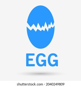 Chicken egg icon isolated object, vector illustration.