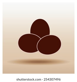 chicken egg icon, vector illustration