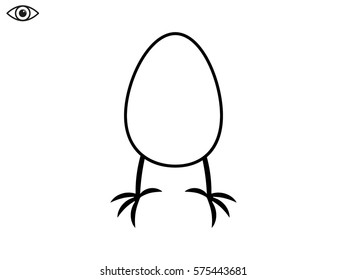chicken egg, icon, vector illustration eps10