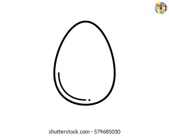 chicken egg, icon, vector illustration eps10