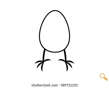 chicken egg, icon, vector illustration eps10