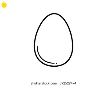 chicken egg, icon, vector illustration eps10