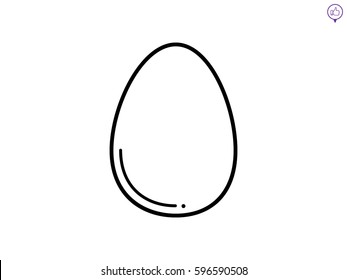 chicken egg, icon, vector illustration eps10