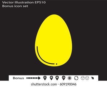 chicken egg, icon, vector illustration eps10 