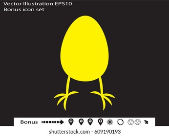 chicken egg, icon, vector illustration eps10 