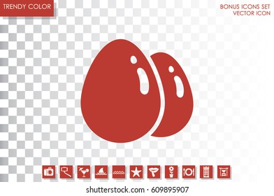 Chicken egg icon, vector illustration