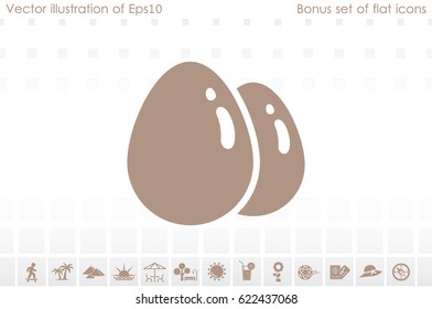 Chicken egg icon, vector illustration