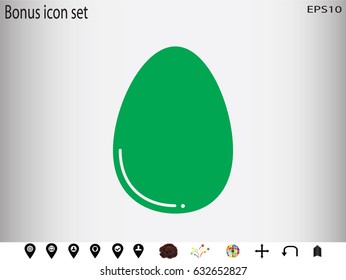 chicken egg, icon, vector illustration eps10 
