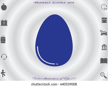 chicken egg, icon, vector illustration eps10 