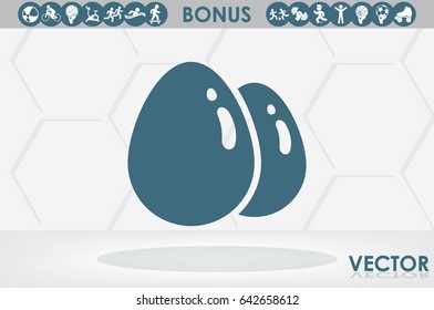 Chicken egg icon, vector illustration