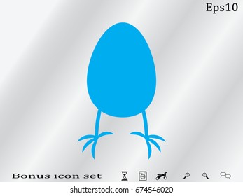 chicken egg, icon, vector illustration eps10 