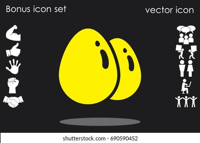 Chicken egg icon, vector illustration
