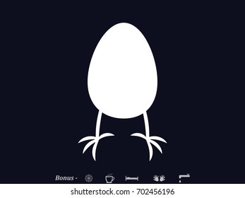 chicken egg, icon, vector illustration eps10 