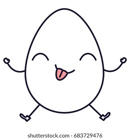 chicken egg kawaii character