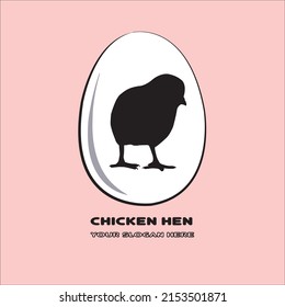 Chicken egg logo for business company. Simple Chicken egg logotype idea design. Corporate identity concept. Creative Chicken egg icon from accessories collection