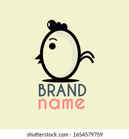 Chicken Of Egg Logo Design. Chicken Of Egg Logo Template. Modern Design. Flat Logo. Vector Illustration