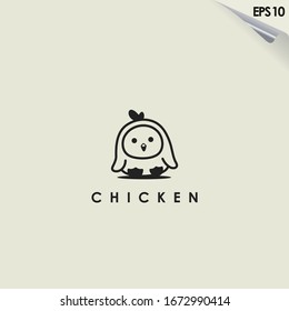 Chicken Of Egg Logo Design. Chicken Of Egg Logo Template. Modern Design. Flat Logo. Vector Illustration