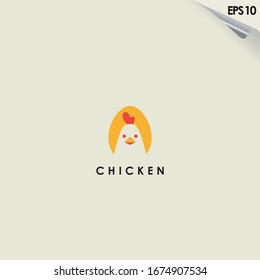 Chicken Of Egg Logo Design. Chicken Of Egg Logo Template. Modern Design. Flat Logo. Vector Illustration