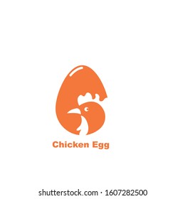 chicken  egg  logo vector illustration template design
