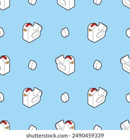 Chicken and egg pattern seamless. Chicken farm birds background