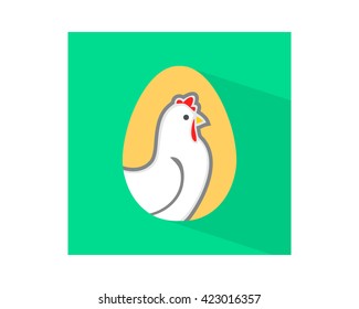 chicken egg pop hen poultry livestock animal image vector