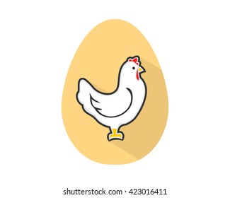 chicken egg pop hen poultry livestock animal image vector