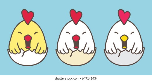 Chicken Egg rooster illustration