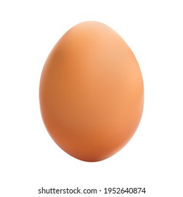 Hühnerei auf weißem Hintergrund, Vektorgrafik-Vorlage für Ostern