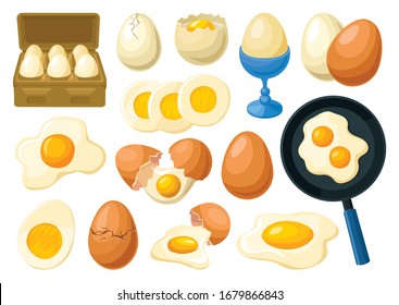 Chicken egg vector cartoon set icon. Vector illustration farm poultry on white background . Isolated cartoon set icon chicken egg.