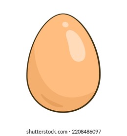Huevo de pollo. Ilustración vectorial. Caricatura