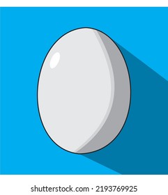 Chicken Egg Vector Illustration Simple Icon Cartoon