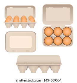 Chicken eggs in carton vector design illustration isolated on white background