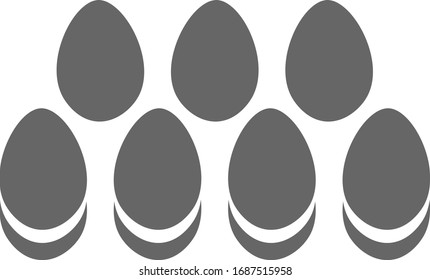 Chicken eggs in commercial packaging.Logo, label.On white background.vector
