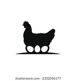Hühnereier-Symbol einzeln auf weißem Hintergrund
