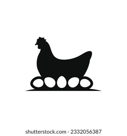 Chicken eggs icon isolated on white background