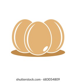 Chicken eggs icon vector