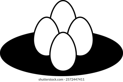 Chicken eggs isolated icon. Farm animal sign. Graph symbol for your web site design, logo, app, UI. Vector illustration