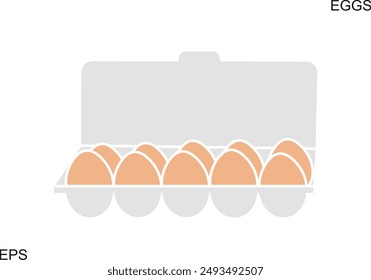 Chicken eggs logo. Isolated chicken eggs on white background