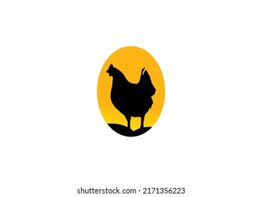 Diseño sencillo y único con logotipo de huevos de pollo