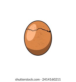 chicken eggs that are about to hatch, realistic cracked chicken eggs vector illustration