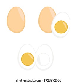 Chicken eggs variation set. Yolk.